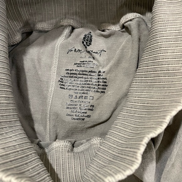 NWT free people good karma flared high waist Heather light grey pants leggings - Picture 5 of 16